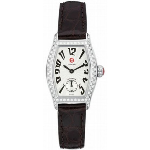 Michele Coquette Petite Pave Espresso Alligator Ladies Watch MWW08A000030 watches