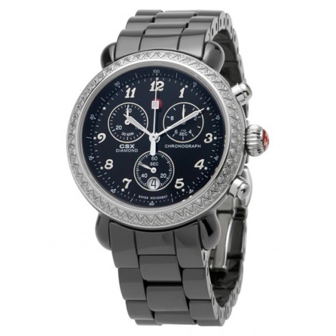 Michele CSX Black Ceramic Diamond Ladies Watch MWW03N000003 watches