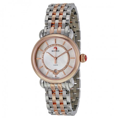 Michele CSX Elegance Mother of Pearl Dial Two-tone Ladies Watch MWW03T000066 watches