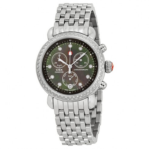 Michele CSX Signature Black Mother of Pearl Stainless Steel Ladies Watch MWW03M000192 watches