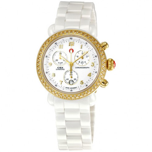 Michele CSX White Ceramic Diamond Ladies Watch MWW03N000002 watches
