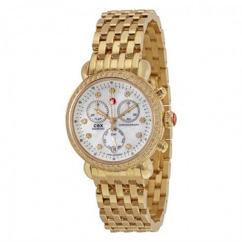 Michele CSX-36 Day Diamond Gold-plated Ladies Watch MWW03M000141 watches