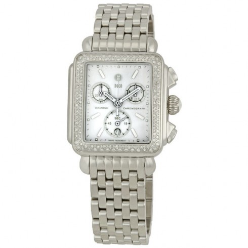 Michele Deco Blanc Diamond Steel Ladies Watch MWW06A000678 watches