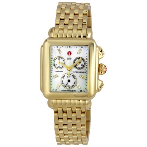 Michele Deco Day Diamond Gold-tone Ladies Watch MWW06P000016 watches