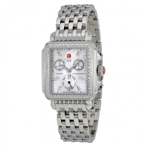 Michele Deco Day Mother of Pearl Stainless Steel Ladies Watch MWW06P000110 watches