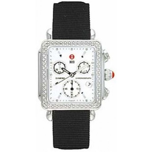 Michele Deco Diamond Black Ladies Watch MWW06A000027 watches