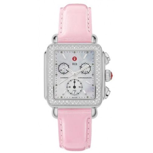 Michele Deco Diamond Sweetheart Leather Ladies Watch MWW06A000522 watches