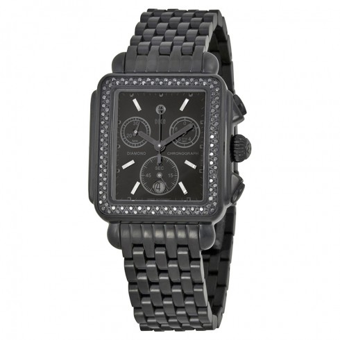 Michele Deco Noir Diamond Black IP Ladies Watch MWW06A000679 watches