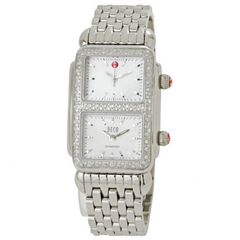 Michele Deco Park Dual Time Diamond Ladies Watch MWW06S000001 watches