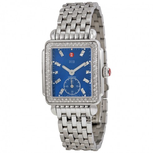Michele Deco-16 Blue Mother of Pearl Stainless Steel Ladies Watch MWW06V000034 watches