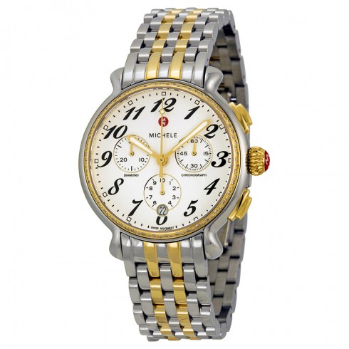 Michele Fluette Silver White Dial Two-tone Ladies Watch MWW24A000007 watches