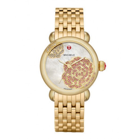 Michele Jardin CSX Mother of Pearl Dial Diamond Gold-Tone Ladies Watch MWW03T000077 watches