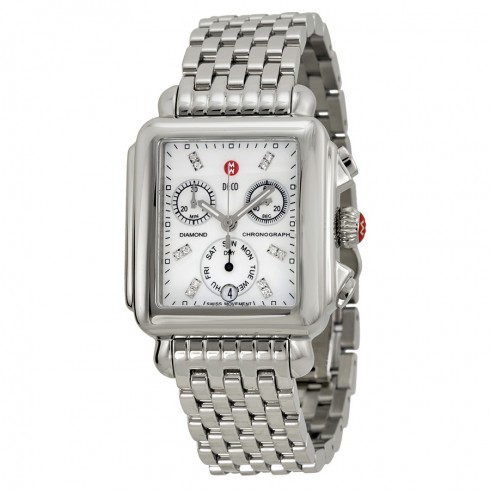 Michele Ladies Deco Mother of Pearl Dial Chronograph Watch MWW06P000014 watches