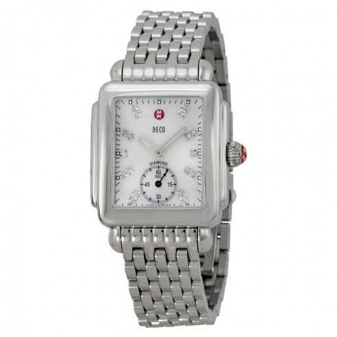 Michele Ladies Deco-16 Mother of Pearl Diamond Dial Watch MWW06V000002 watches