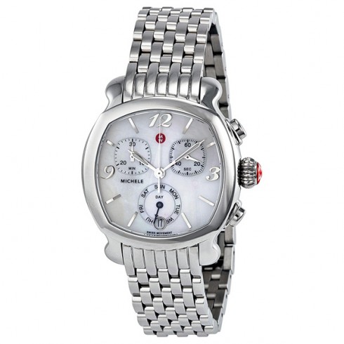 Michele Lilou Chronograph Mother of Pearl Dial Stainless Steel Ladies Watch MWW22A000006 watches