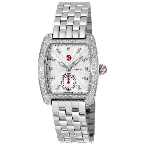 Michele Mini Urban Silver Diamond Dial Ladies Watch MWW02A000508 watches