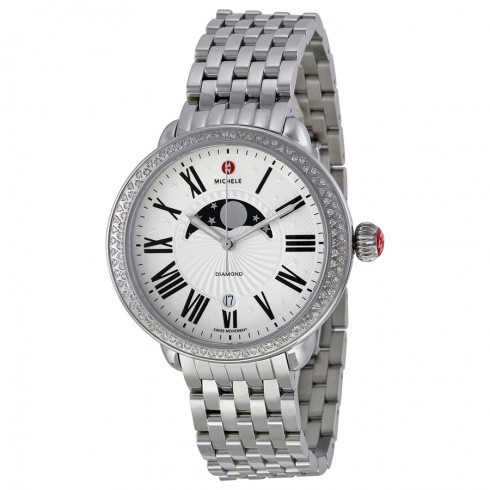 Michele Serein Diamond Matte Moon and Star Dial Ladies Watch MWW21D000002 watches