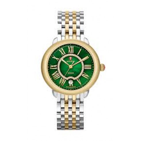 Michele Serein Green Mother of Pearl Dial Ladies Watch MWW21B000073 watches