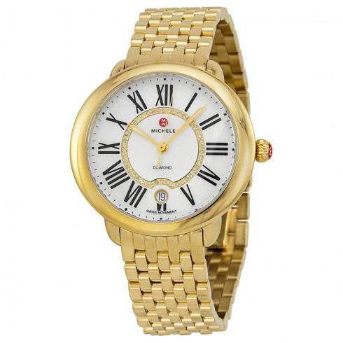 Michele Serein Mother of Pearl Dial Gold-tone Stainless Steel MWW21B000017 watches