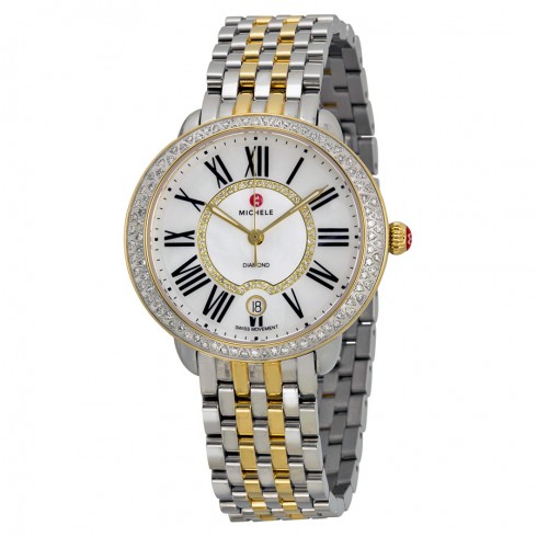 Michele Serein Mother of Pearl Two-tone Ladies Watch MWW21B000032 watches