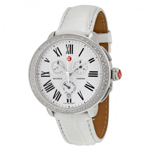 Michele Serein Silver Dial Silver Leather Ladies Watch MWW21A000005 watches