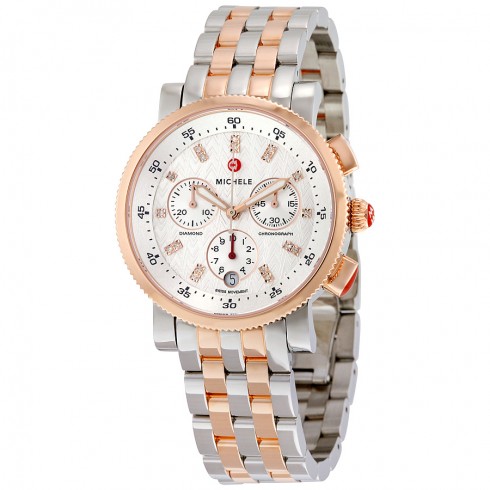 Michele Sport Sail Chronograph Silver Dial Ladies Watch MWW01N000001 watches