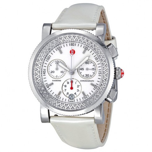 Michele Sport Sail White Enamel Dial Chronograph Ladies Watch MWW01C000006 watches