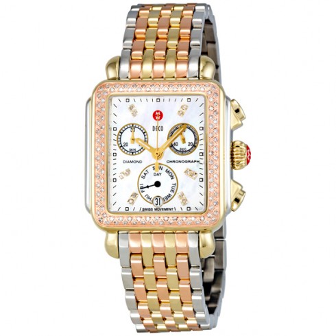 Michelle Deco Day Mother of Pearl Dial Diamond Bezel Ladies Watch MWW06P000077 watches