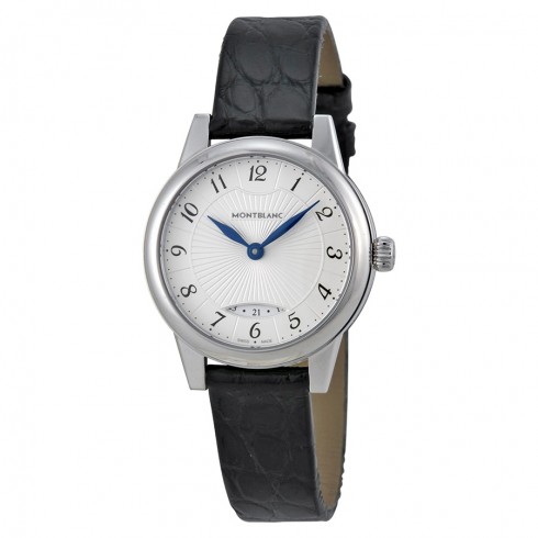 Montblanc Boheme Silver Dial Black Leather Ladies Watch 111206 watches