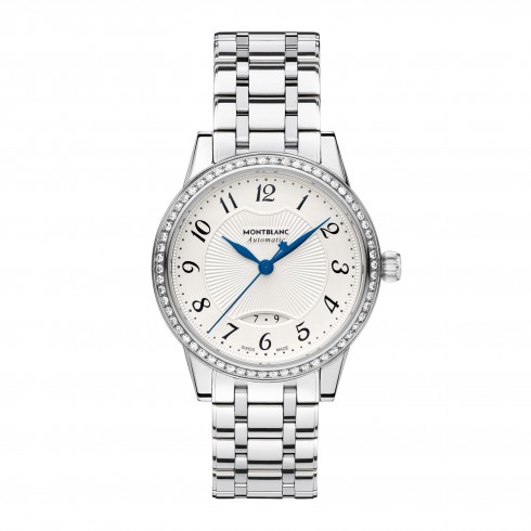 Montblanc Boheme Silvery-White Guilloche Dial Stainless Steel Automatic Ladies Watch 111214 watches