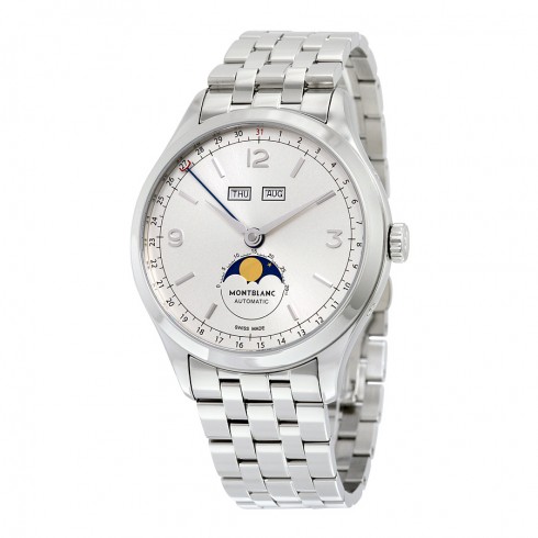 Montblanc Heritage Chronometrie Quantieme Complet Automatic Silver Dial Stainless Steel Men's Watch 112647 watches