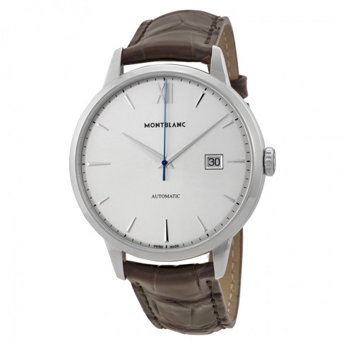Montblanc Meisterstuck Heritage Automatic Silver Dial Brown Leather Men's Watch 111580 watches