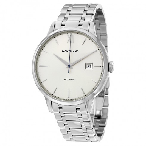 Montblanc Meisterstuck Heritage Automatic Silver Dial Stainless Steel Men's Watch 111581 watches