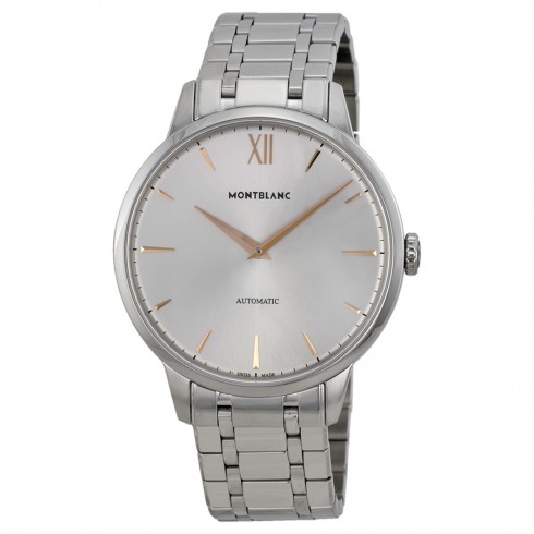 Montblanc Meisterstuck Heritage Automatic Silver Dial Stainless Steel Men's Watch 110696 watches