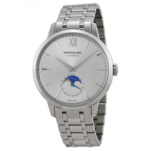 Montblanc Meisterstuck Heritage Moonstruck Silver Dial Stainless Steel Men's Watch 111184 watches
