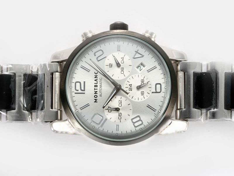 Montblanc Skeleton Chronograph 9668 Mens 43mm Stainless Steel Case Watch watches