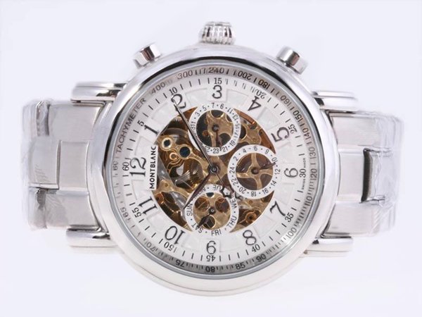 Replica Montblanc Skeleton Chronograph M29430 Mens Automatic Round Watch Watch