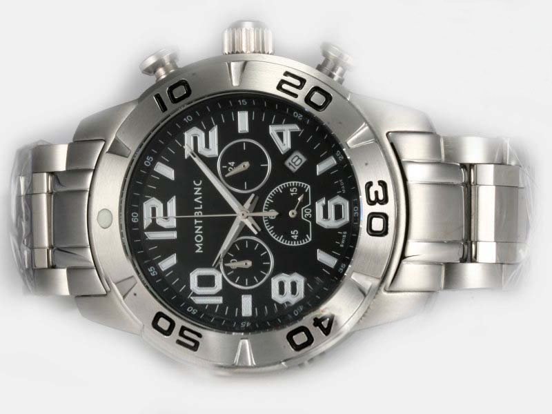 Replica Montblanc Sport Chronograph 03274 Mens Stainless Steel Case Stainless Steel Bezel Watch Watch