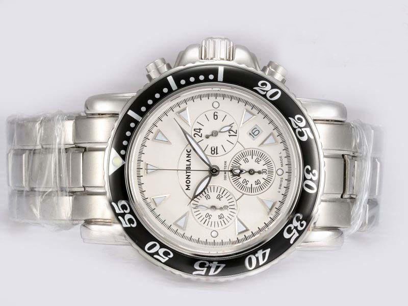 Montblanc Sport Chronograph 05108 Stainless Steel Case Mens Watch watches