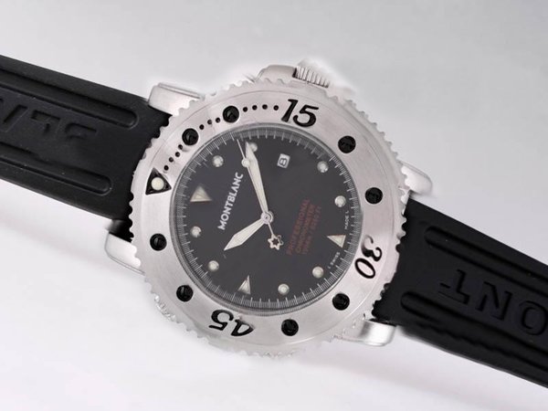 Montblanc Sport Chronograph 35777 Black Dial 38mm Stainless Steel Case Watch watches