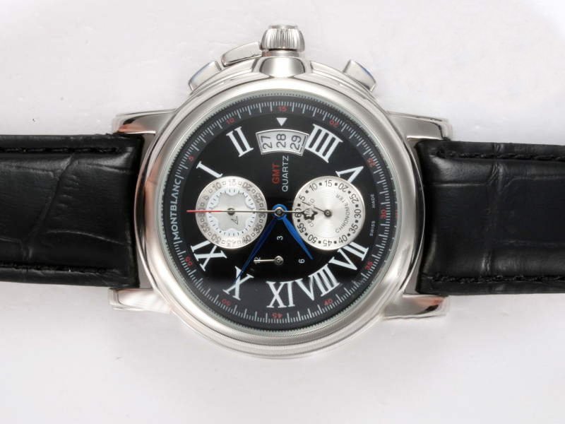 Montblanc Star Automatic 09632 Stainless Steel Bezel Black Dial Watch watches