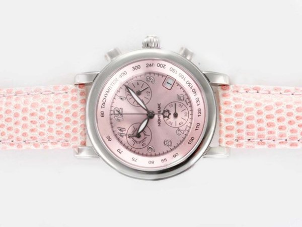 Montblanc Star Automatic 38023 Quartz Chronograph Round Pink Dial Watch watches