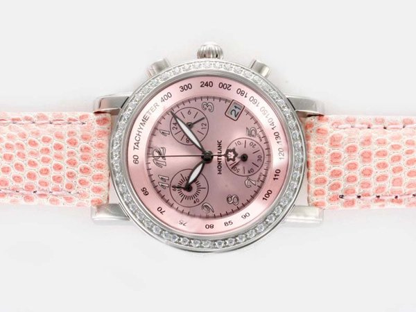 Montblanc Star Automatic 38023 Red Dial Quartz Chronograph Round Watch watches