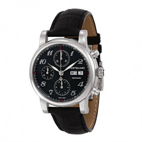 Montblanc Star Automatic Chronograph Black Guilloche Dial Men's Watch 106467 watches