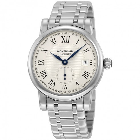 Montblanc Star Automatic Silvery White Guilloche Dial Stainless Steel Men's Watch 111912 watches