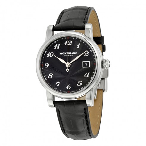 Montblanc Star Black Dial Alligator Leather Automatic Men's Watch 107314 watches