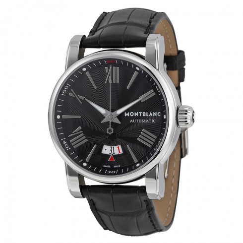Montblanc Star Black Dial and Black Leather Strap Automatic Men's Watch 102341 watches