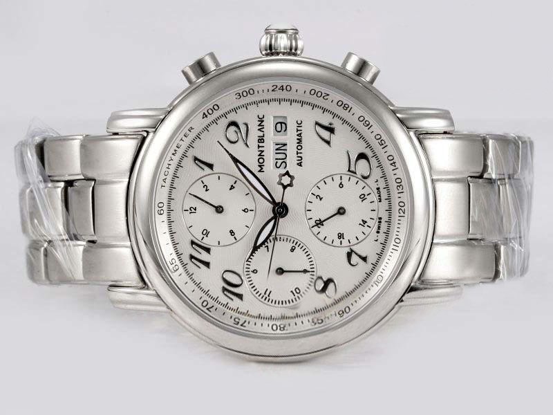 Montblanc Star Chronograph 05222 40mm Stainless Steel Case White Dial Watch watches