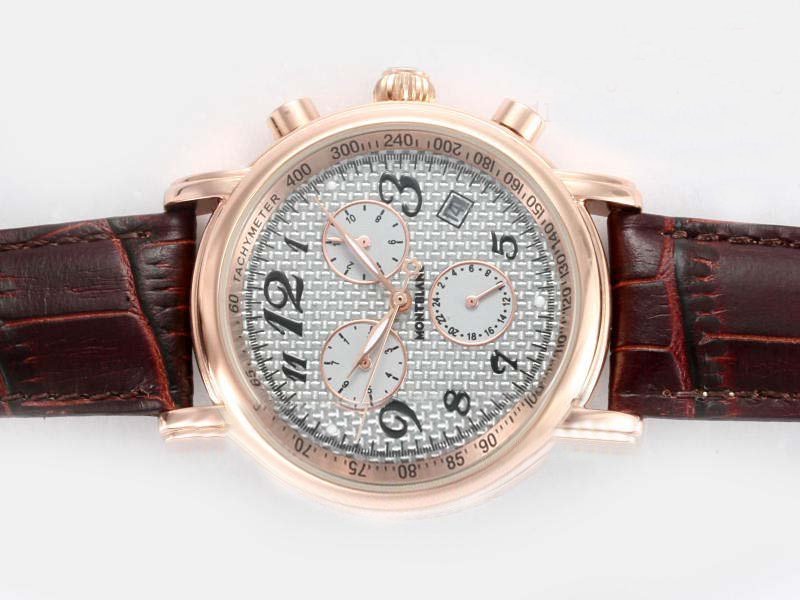 Montblanc Star Chronograph 07255 Automatic Round White Dial Watch watches