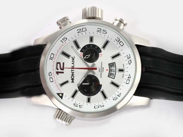 Montblanc Star Chronograph N06612003 Quartz Chronograph Stainless Steel Bezel White Dial Watch watches